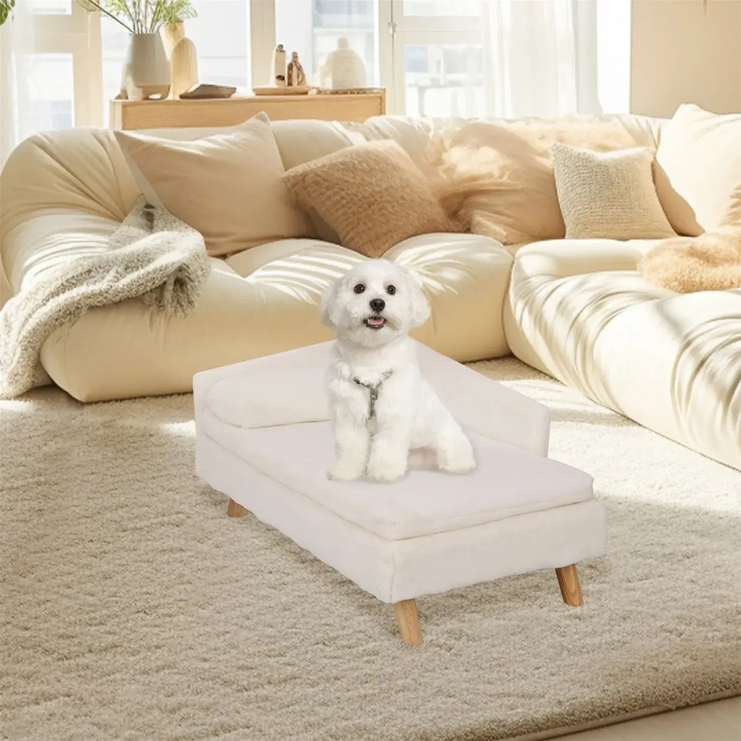 Nordic Pet Stool Bed with Cozy Pad Waterproof - Bark & Meow Emporium