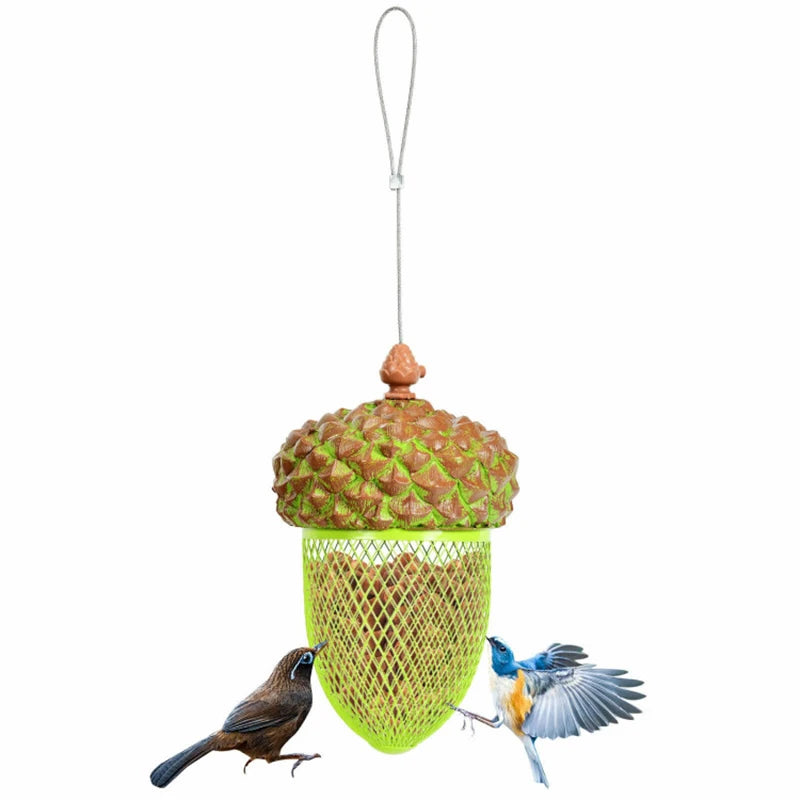 Wild Bird Acorn Shape Feeder For Outdoor Hanging Food Dispenser - Bark & Meow Emporium