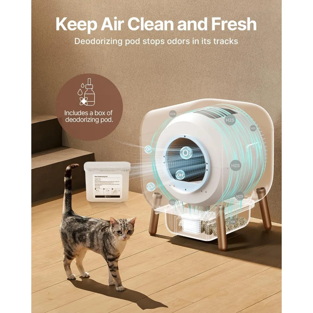 Automatic Cat Litter Box Self Cleaning - Bark & Meow Emporium