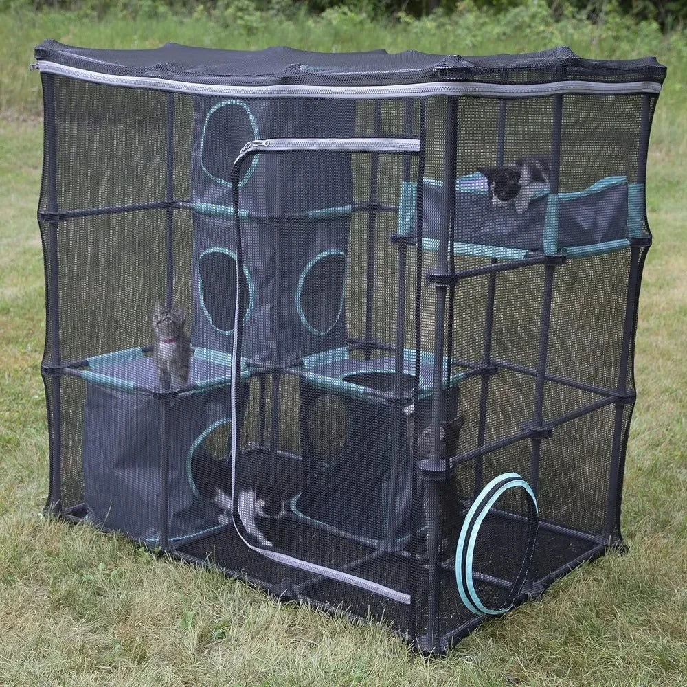 Indoor and Outdoor Mega Kit Cat Furniture  Kennel - Bark & Meow Emporium