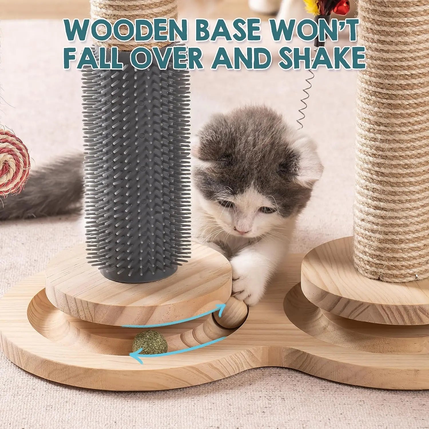 Rest Natural Sisal Scratcher Interactive Cat Toys - Bark & Meow Emporium