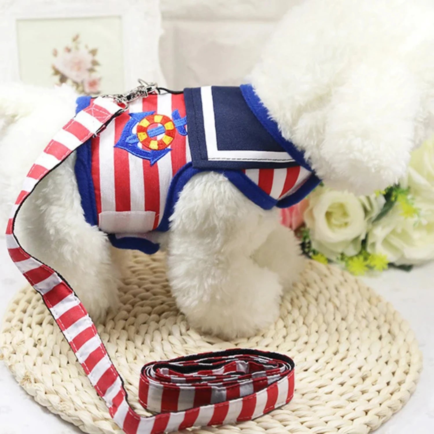 Adjustable Cute Navy Suit Style Creative Chest Strap Harness Leash - Bark & Meow Emporium