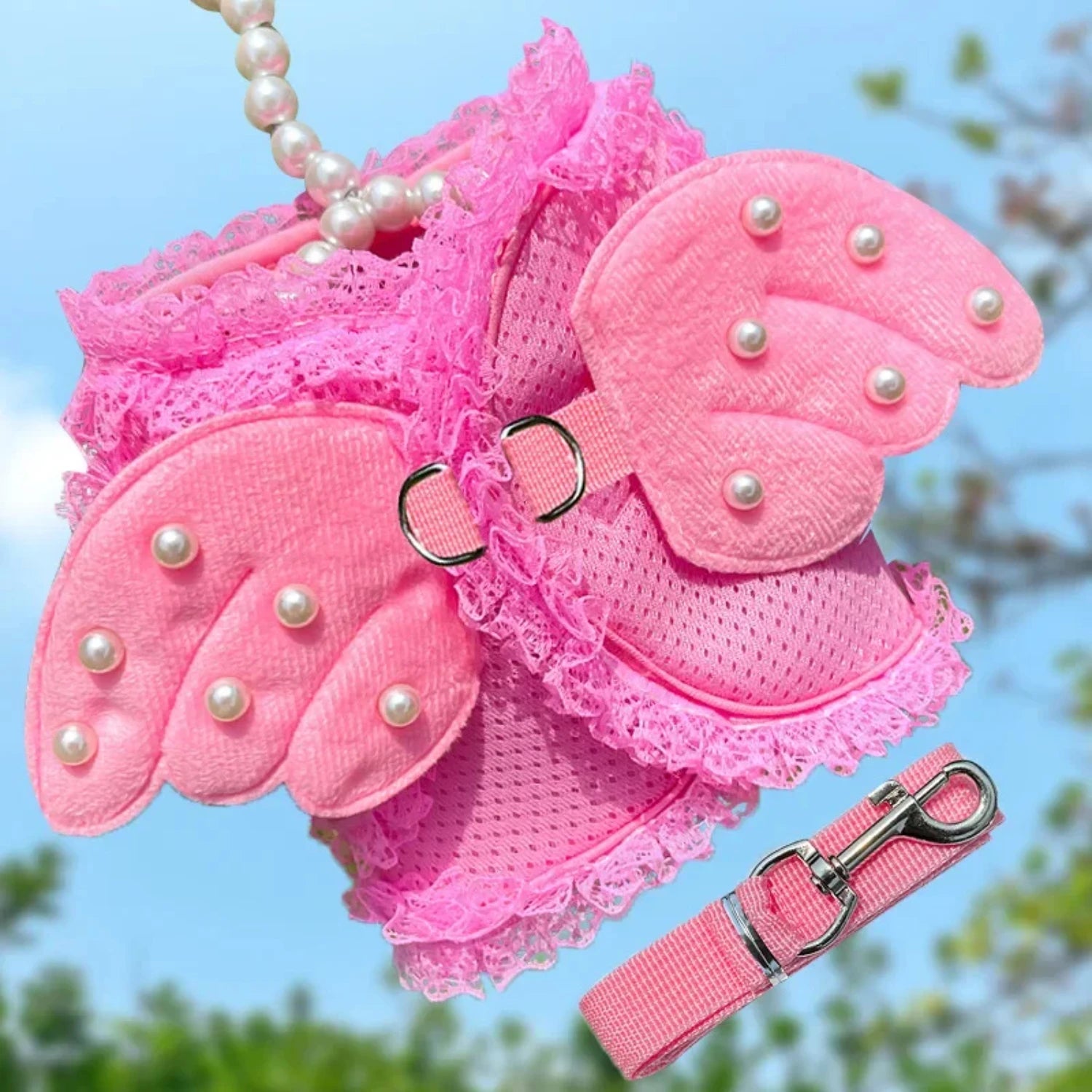 Cute Angel Wings Dog Harness Leash Set for Dog - Bark & Meow Emporium