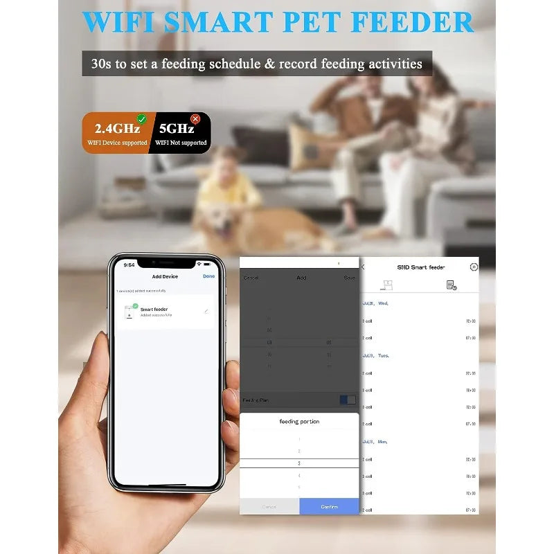 HoneyGuaridan 6L Smart Automatic Pet Feeder