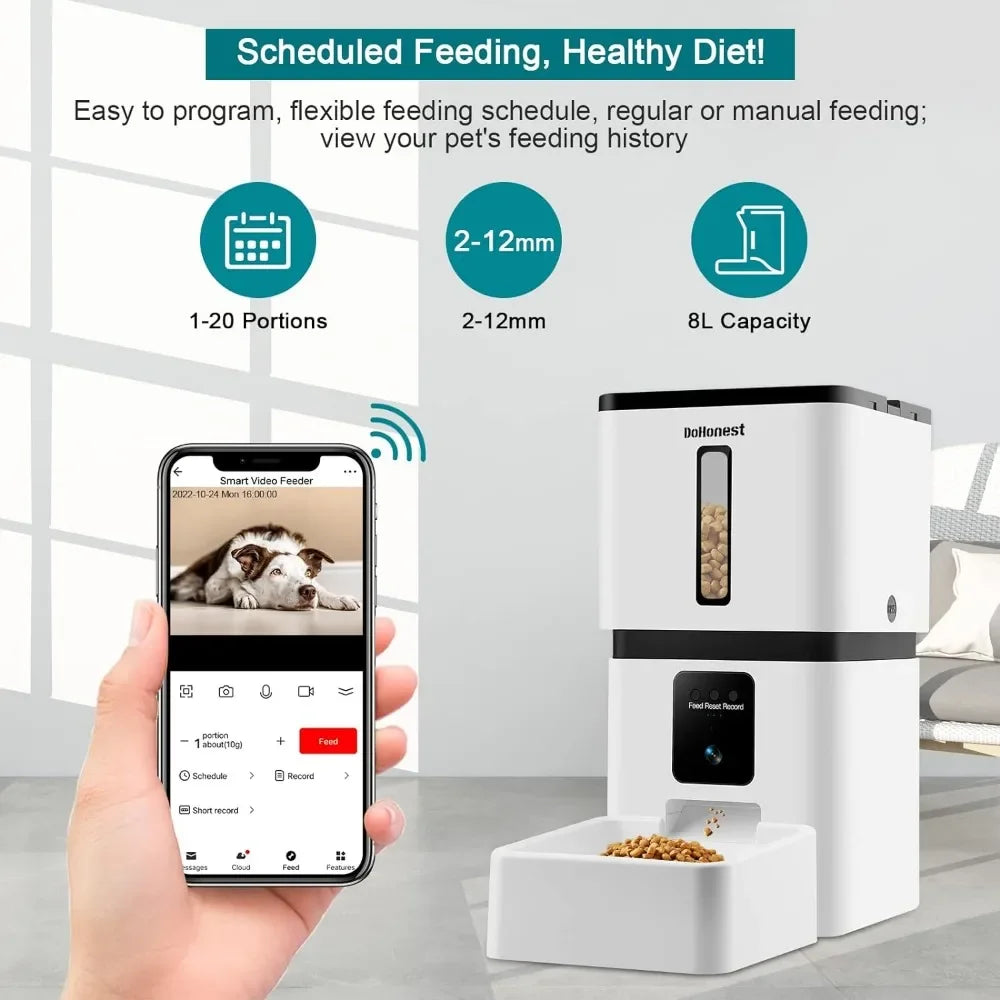 Automatic Dog Food Dispenser - Scheduled Feeding 