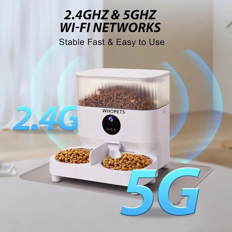 Automatic Cat Feeders 5G WiFi Cat Food Dispenser - Bark & Meow Emporium