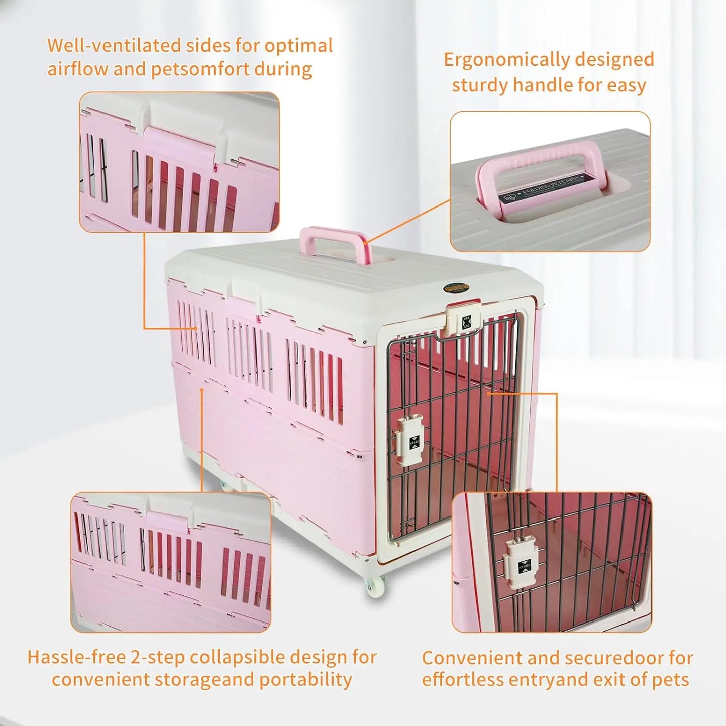 Portable Kennel Travel Cage Airline Approved