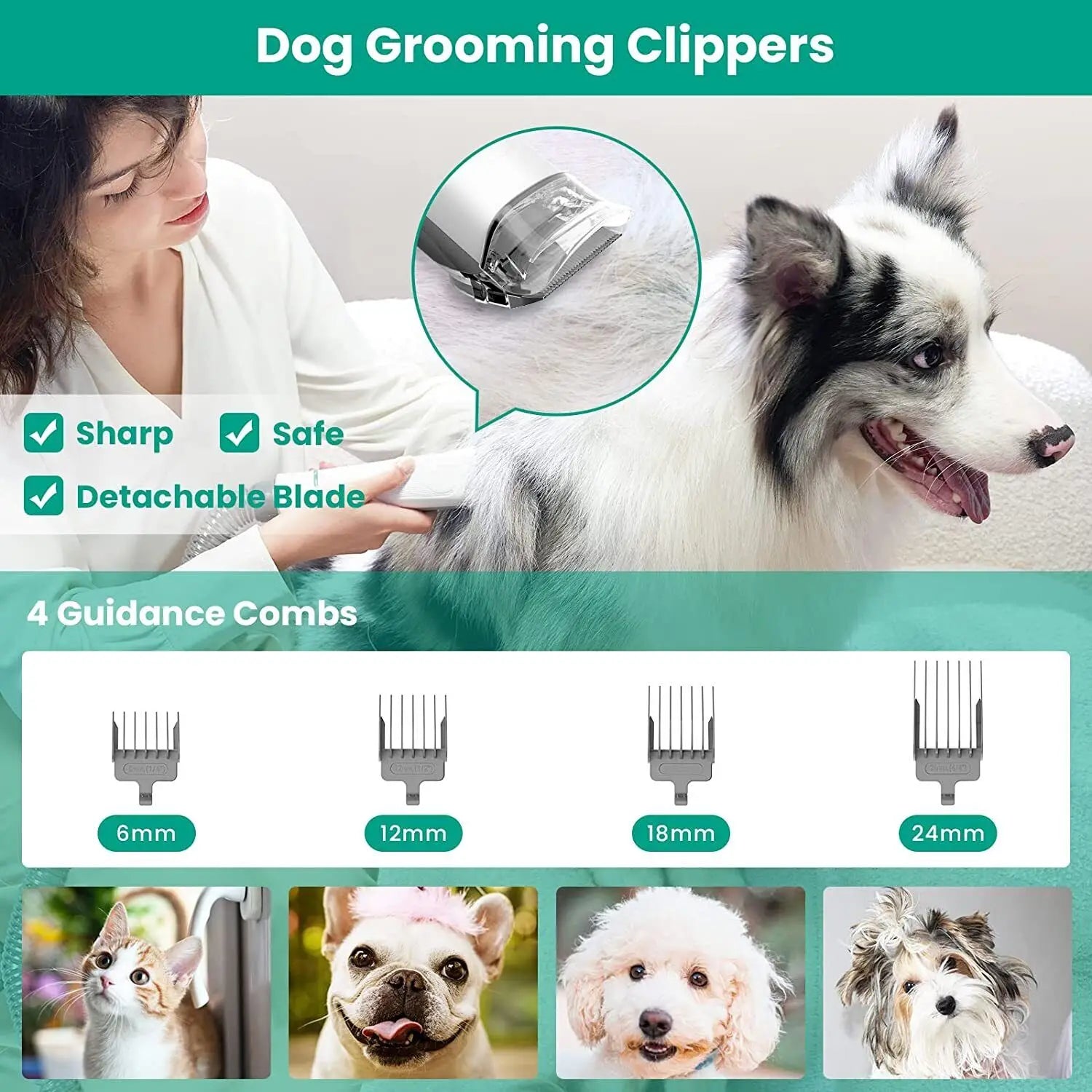 Pet Grooming Vacuum Kit Professional Shedding Clipper Brush Tool Set - Bark & Meow Emporium