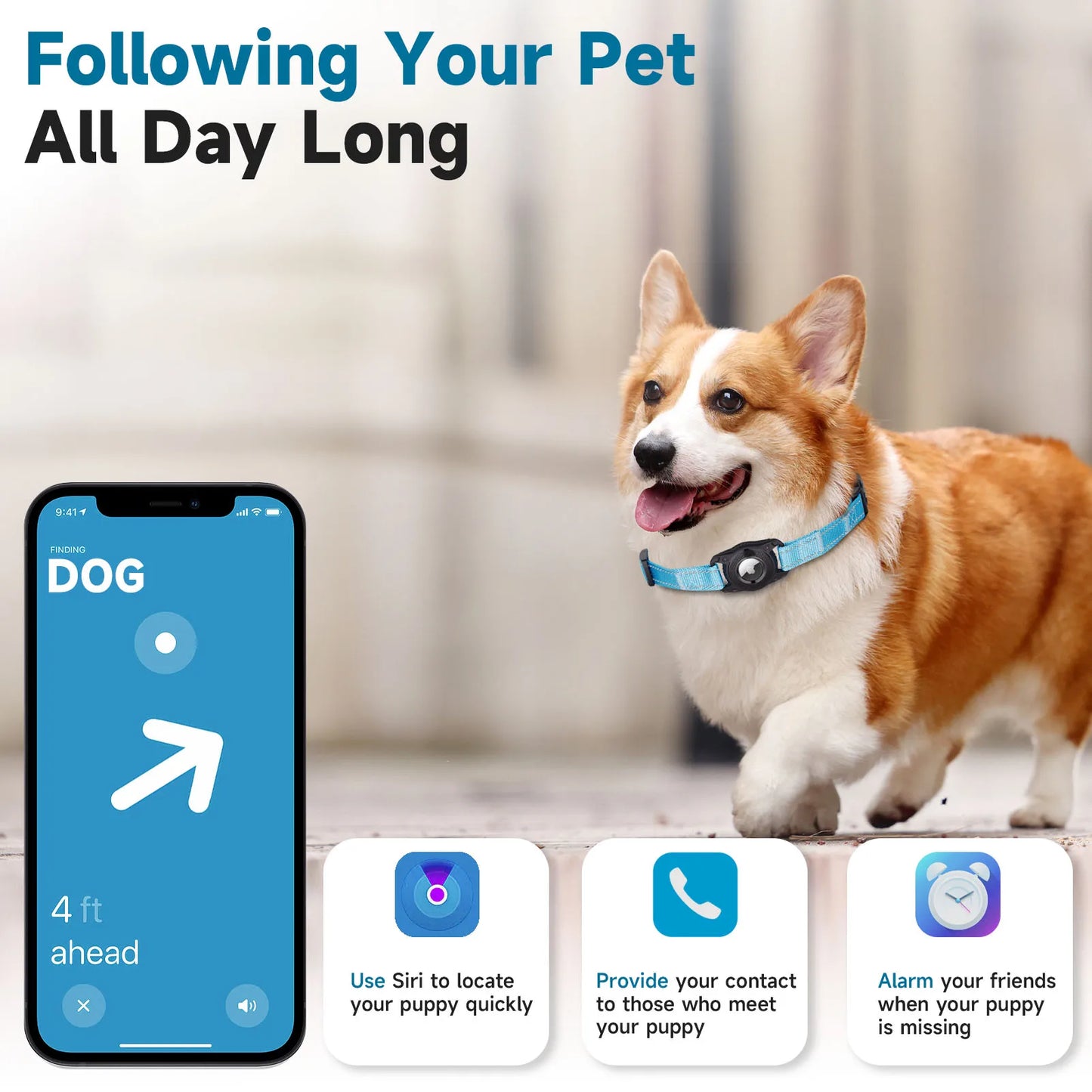 Dog Pet Reflective Duty With GPS Box Waterproof Adjustable  Collar - Bark & Meow Emporium