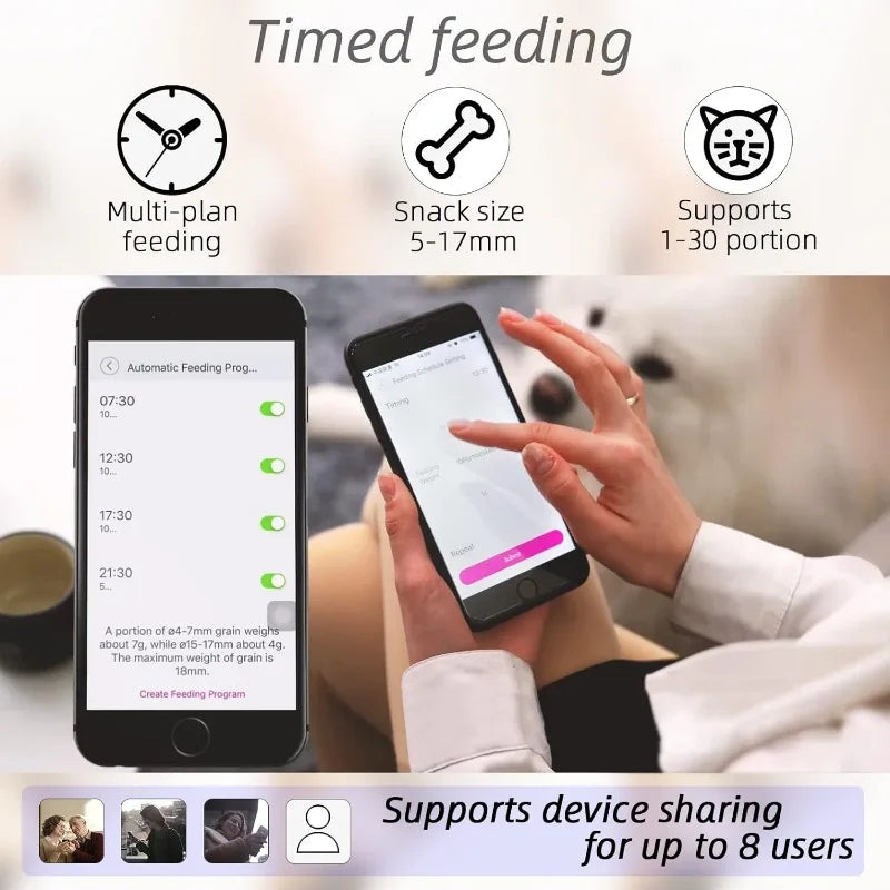 Smart Automatic Pets Feeder with Camera,