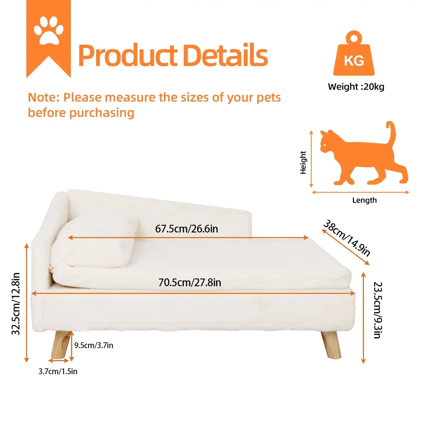 Nordic Pet Stool Bed with Cozy Pad Waterproof - Bark & Meow Emporium