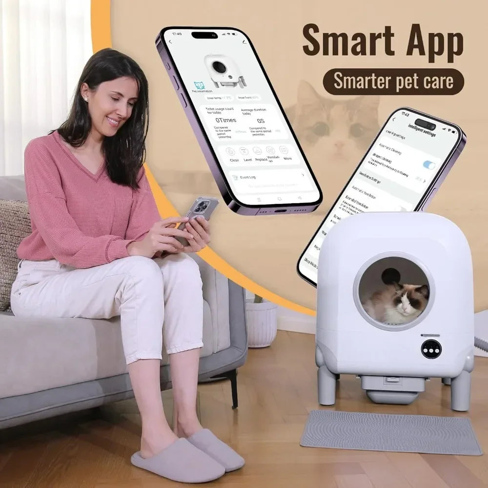 Toilet for Cats App Control Smart Litter Box - Bark & Meow Emporium