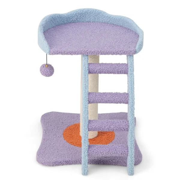 Purple Climbing Post Large Cat Tower Toy - Bark & Meow Emporium