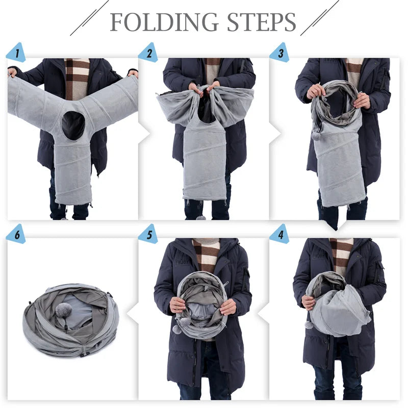 3 Tube Interactive Folding steps